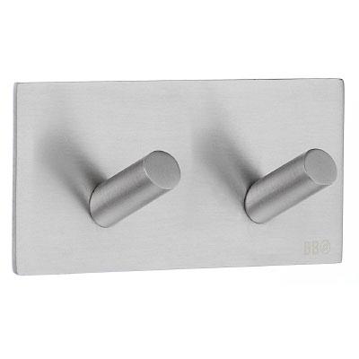 brushed stainless steel double hook