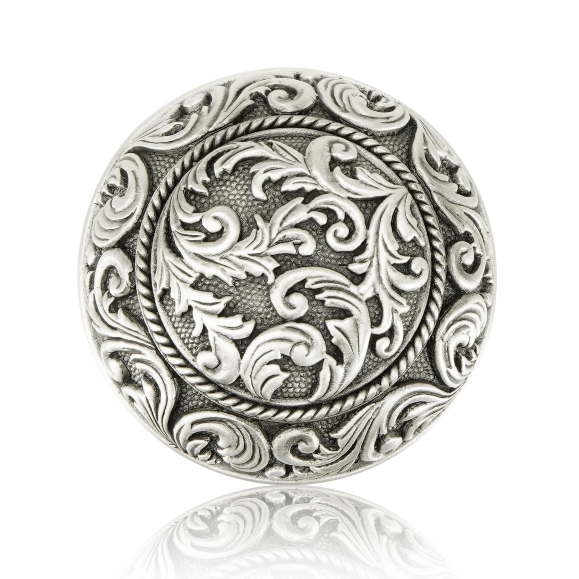 matte silver knob