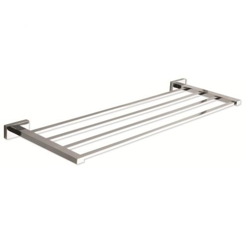polished chrome towel rack