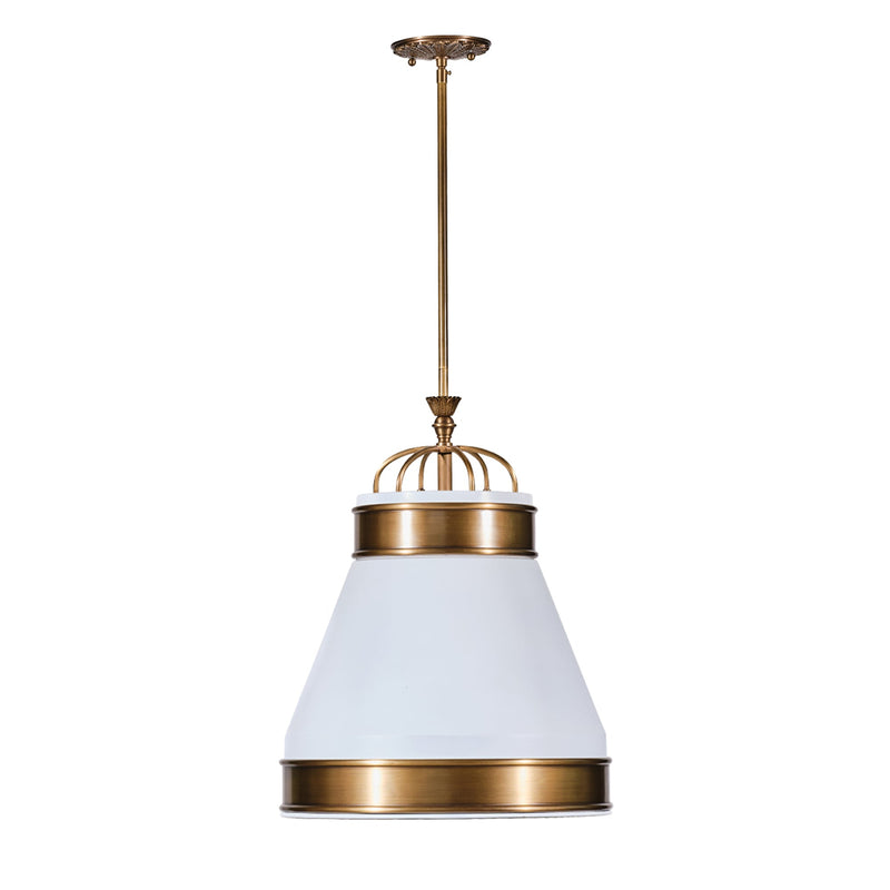heritage white/heritage bronze pendant light