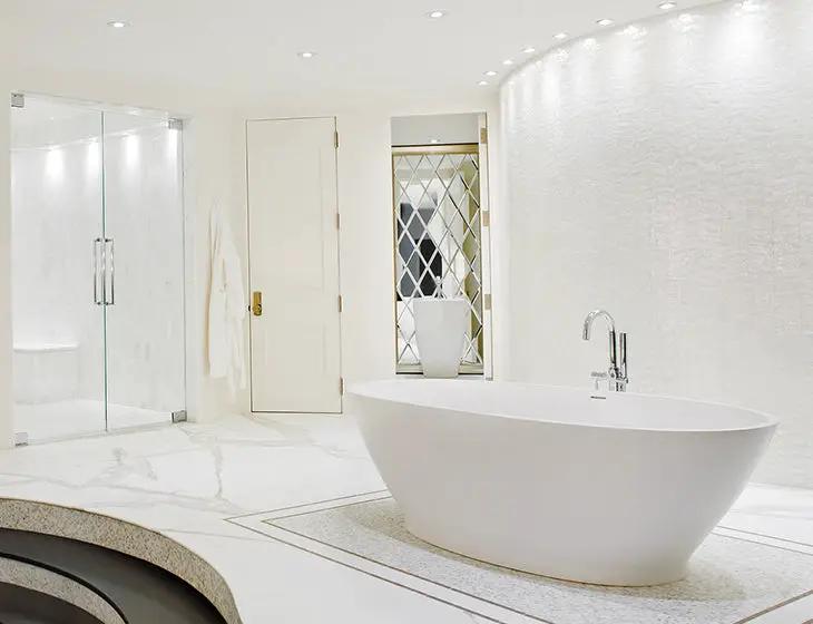 white bathtub