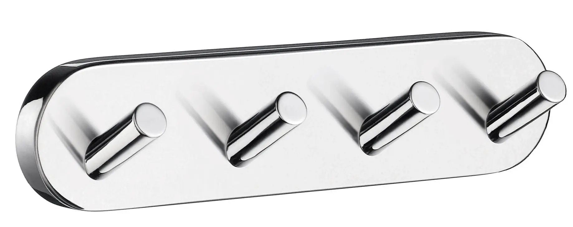 polished chrome quadruple hook