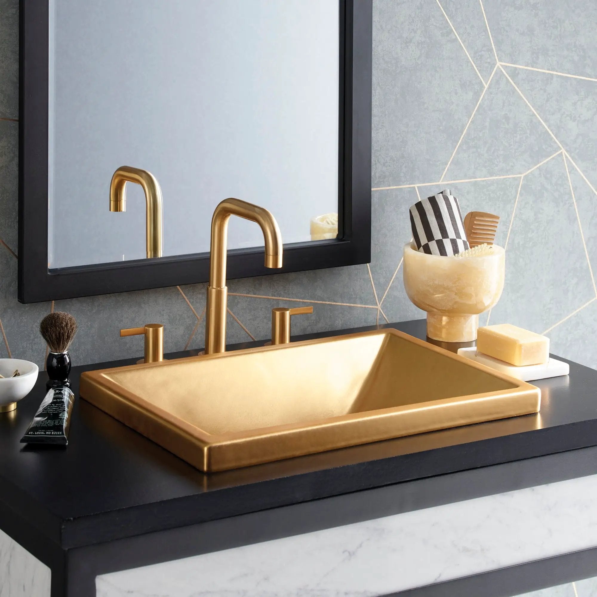matte gold bathroom sink