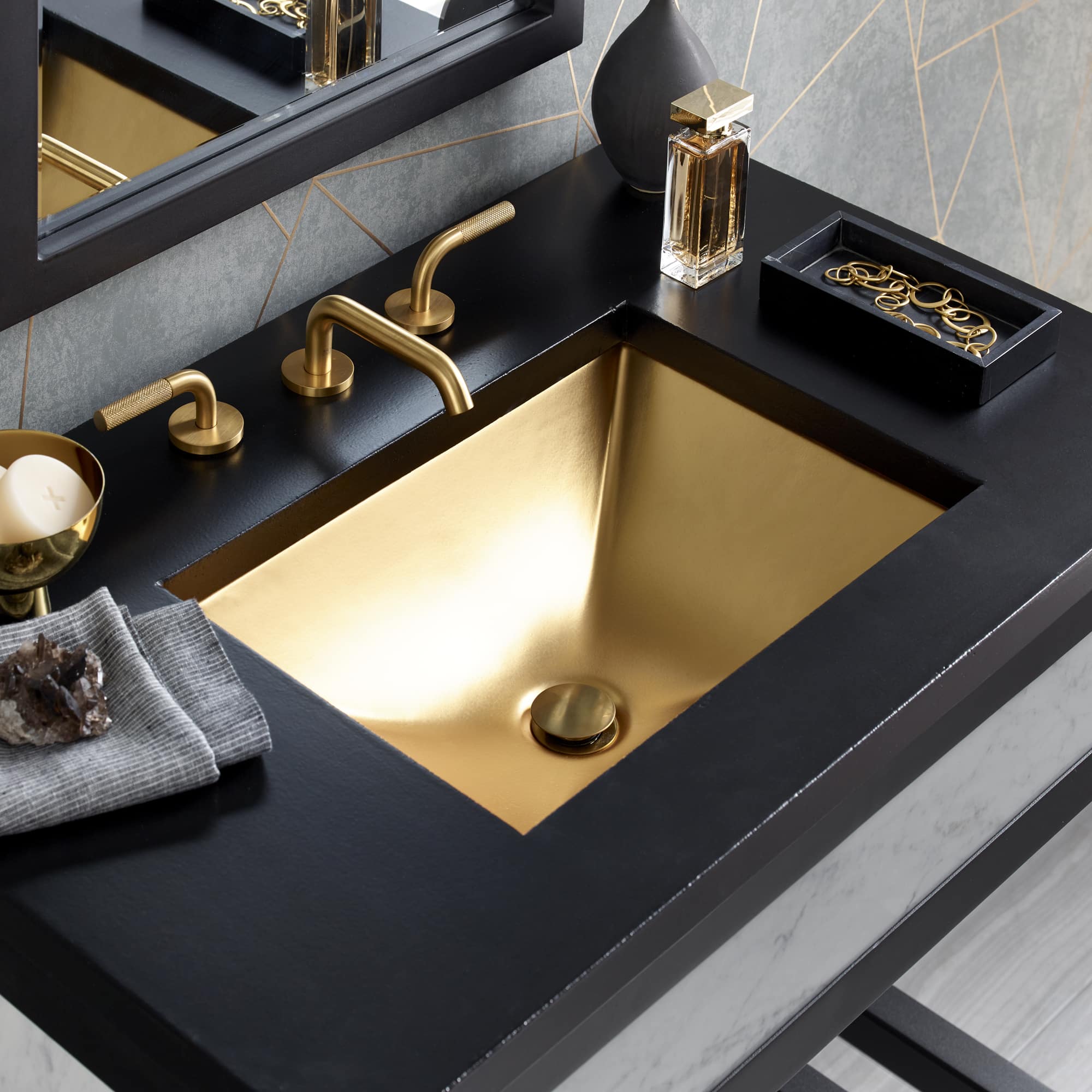matte gold bathroom sink
