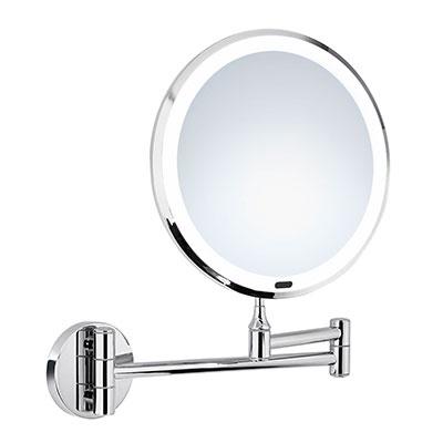 polished chrome make-up mirror