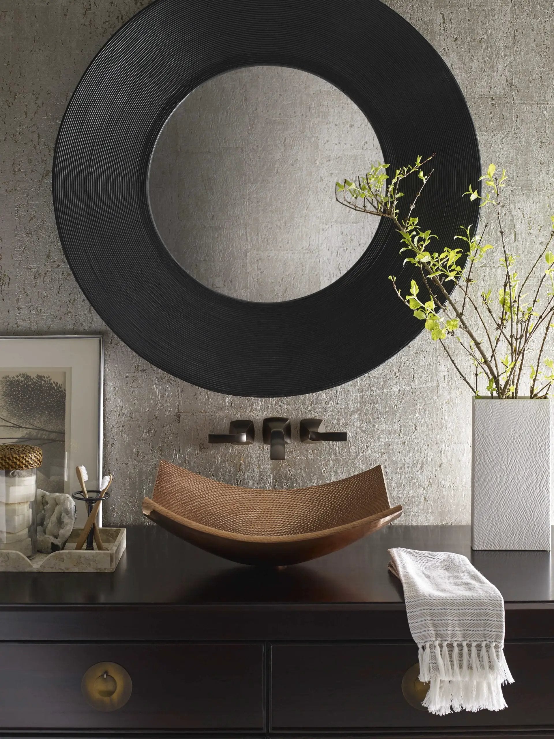 rose gold hammered sink