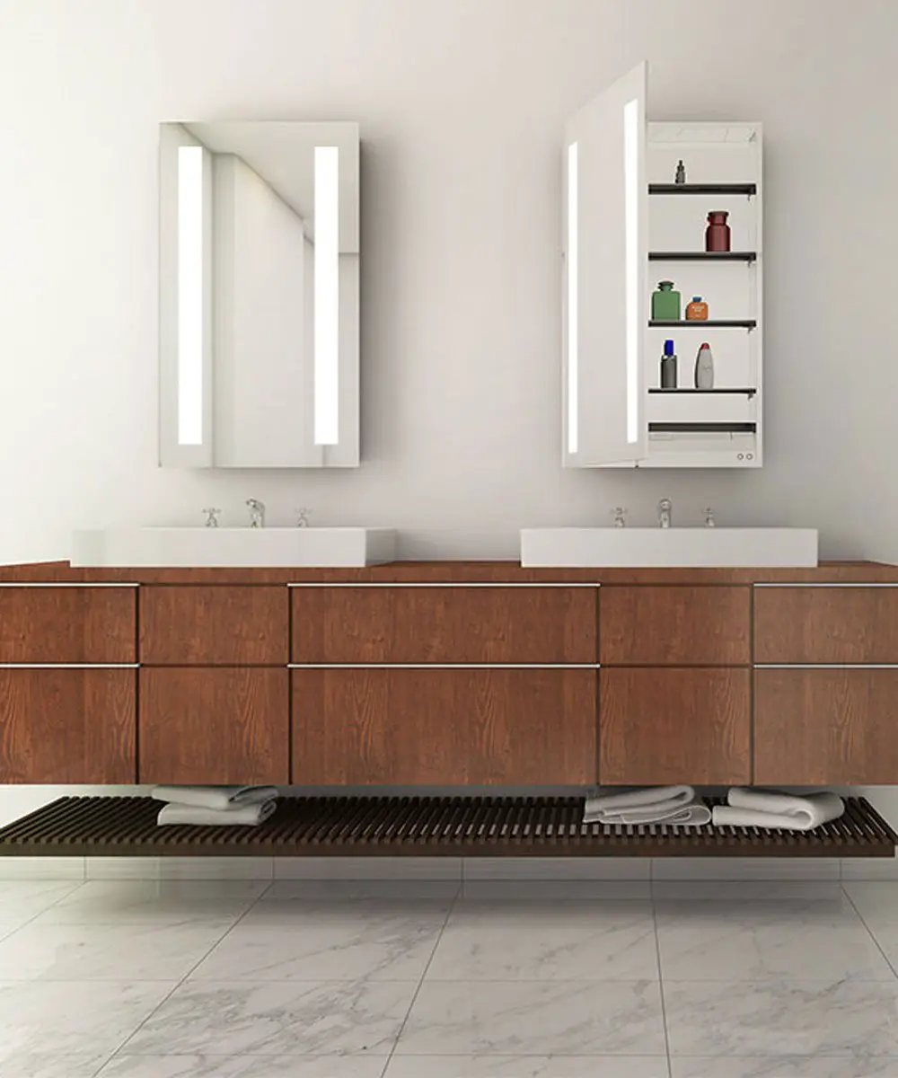 mirrored cabinet