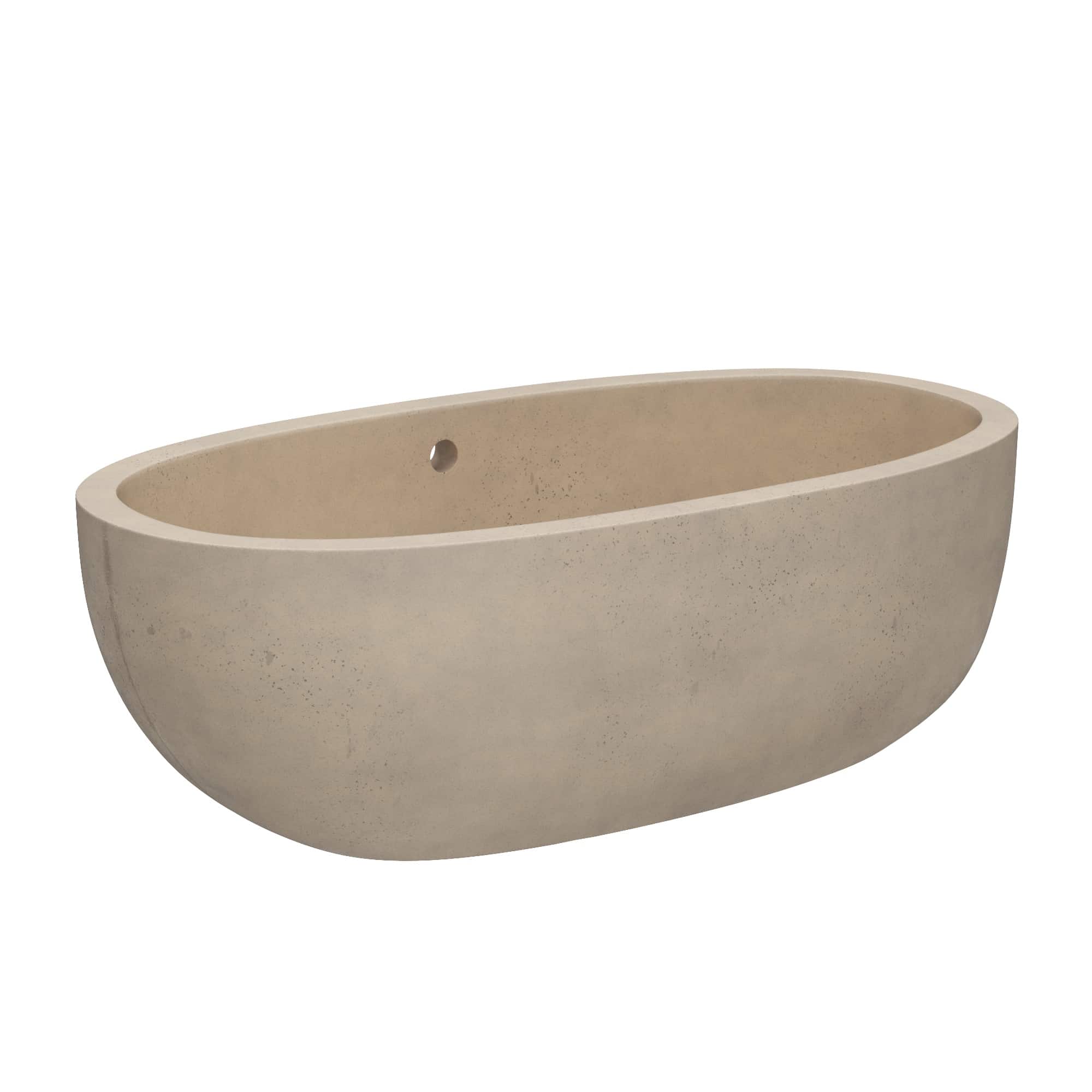 Native Trails Avalon 66" Concrete Freestanding Soaking Bathtub