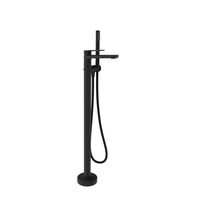 Baril Petite Floor-Mounted Tub Filler with Hand Shower