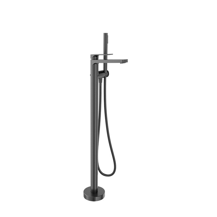 Baril Petite Floor-Mounted Tub Filler with Hand Shower
