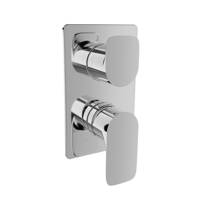 chrome shower valve