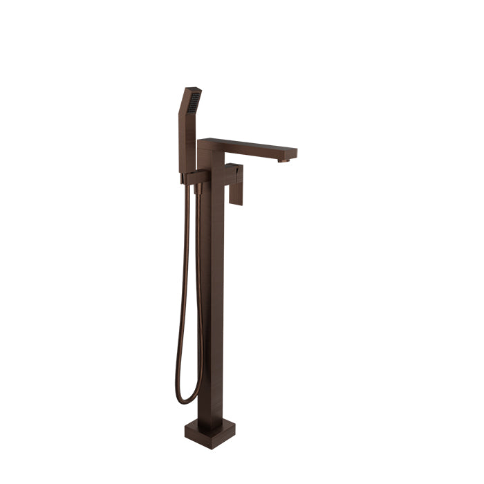 Baril Rec Floor-Mounted Tub Filler with Hand Shower