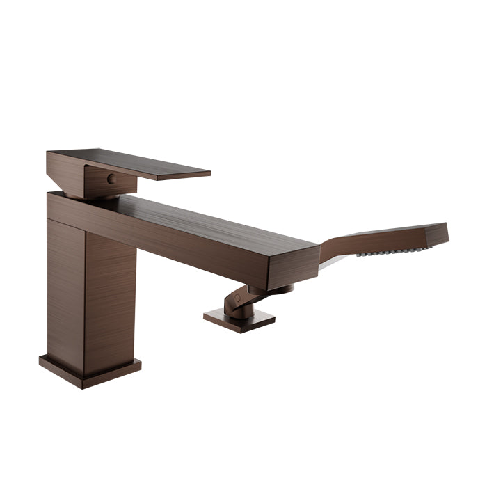 Baril Rec 2-Piece Deck Mount Tub Filler with Hand Shower