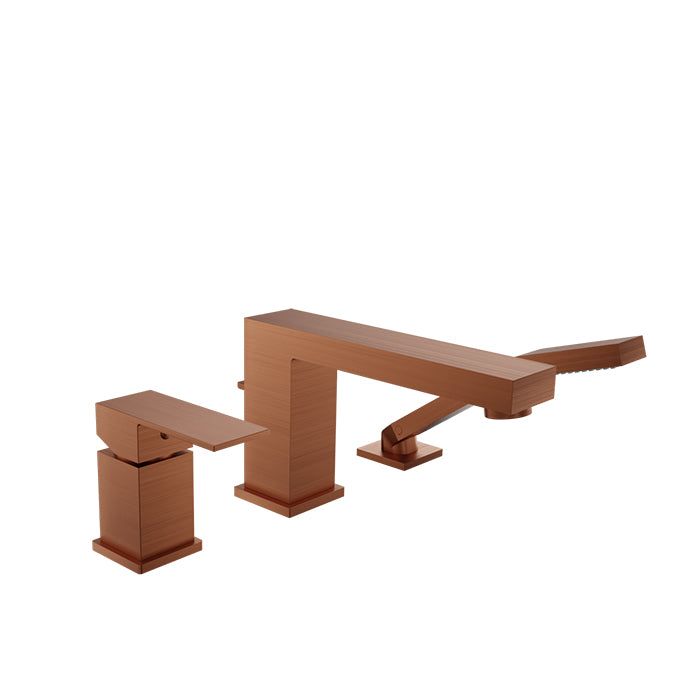 Baril Rec 3-Piece Deck Mount Tub Filler with Hand Shower