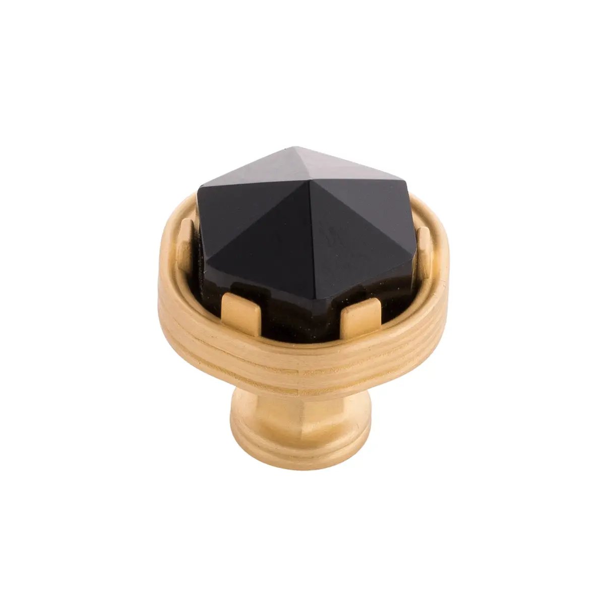 brushed golden brass knob
