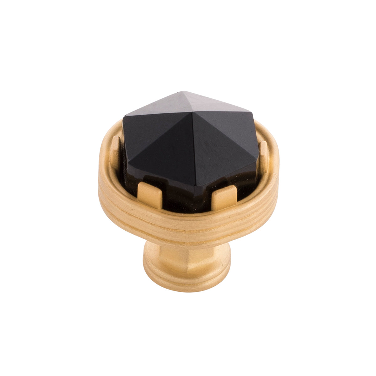 brushed golden brass knob