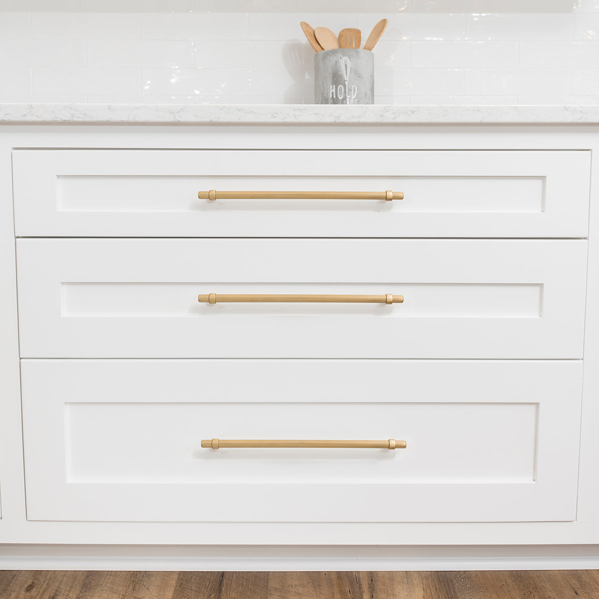 brushed golden brass pull