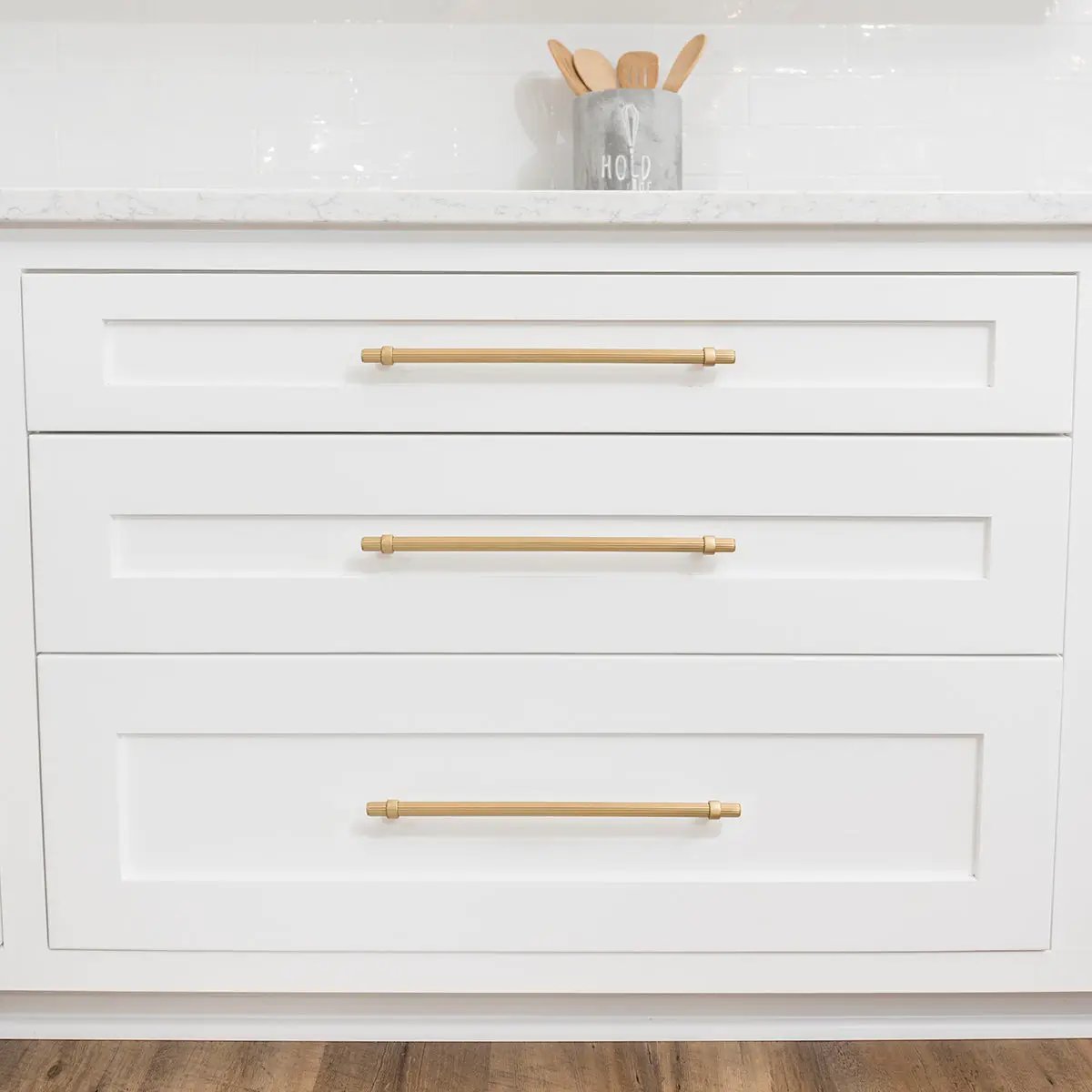 brushed golden brass pull