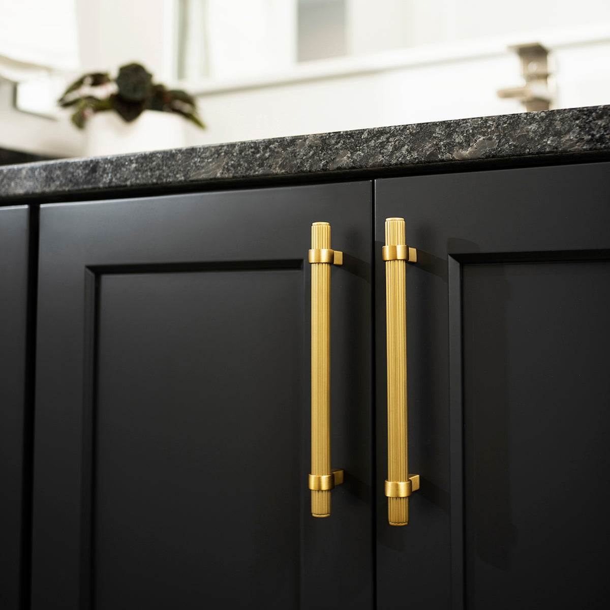 brushed golden brass pull