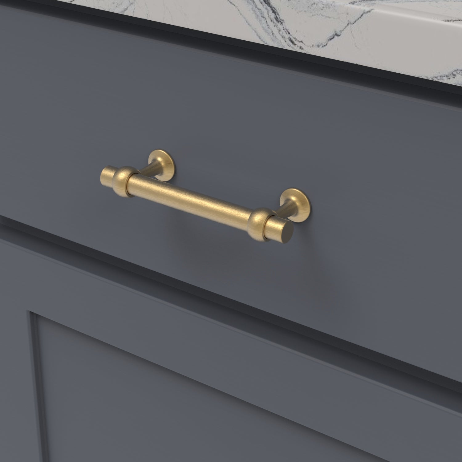 brushed golden brass pull