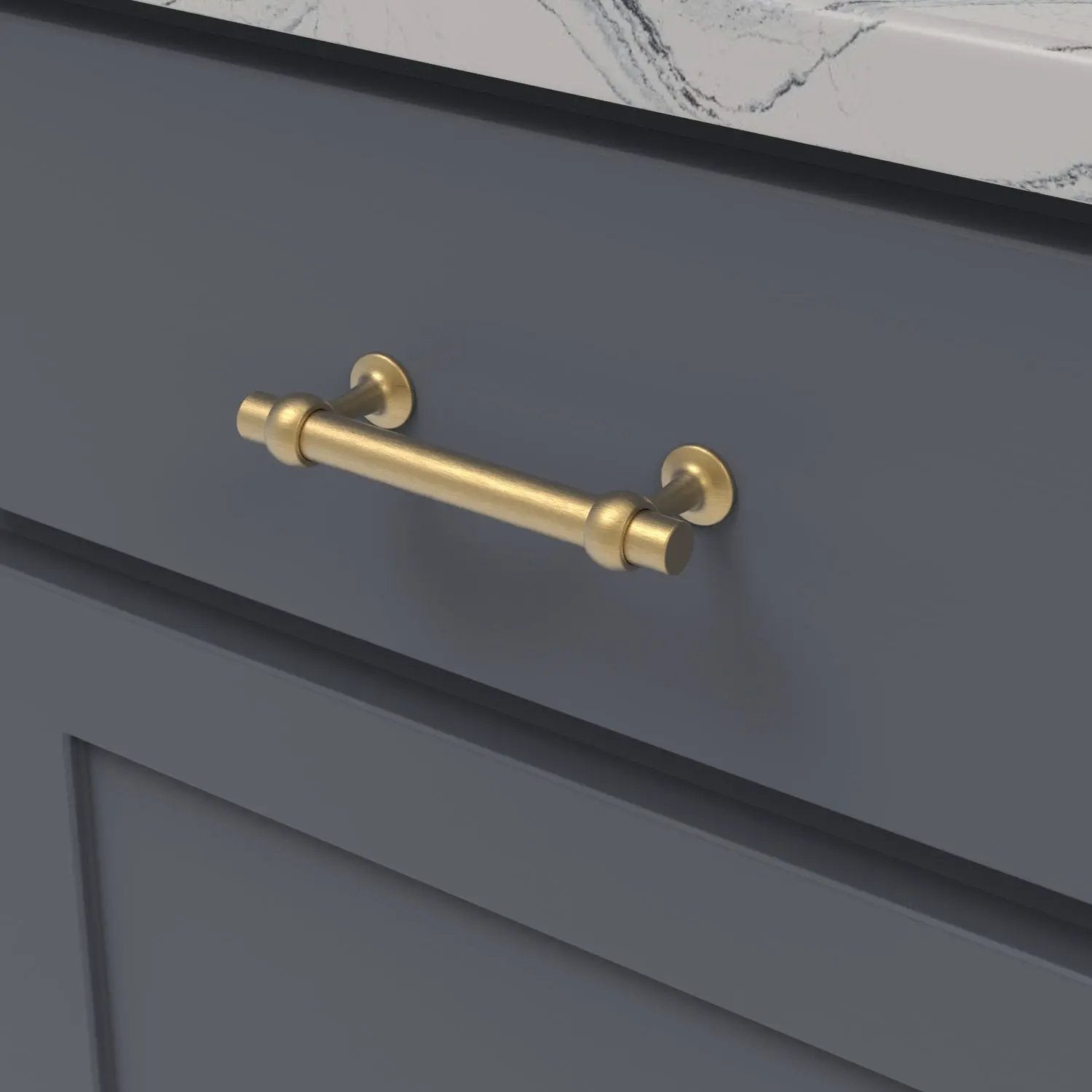 brushed golden brass pull