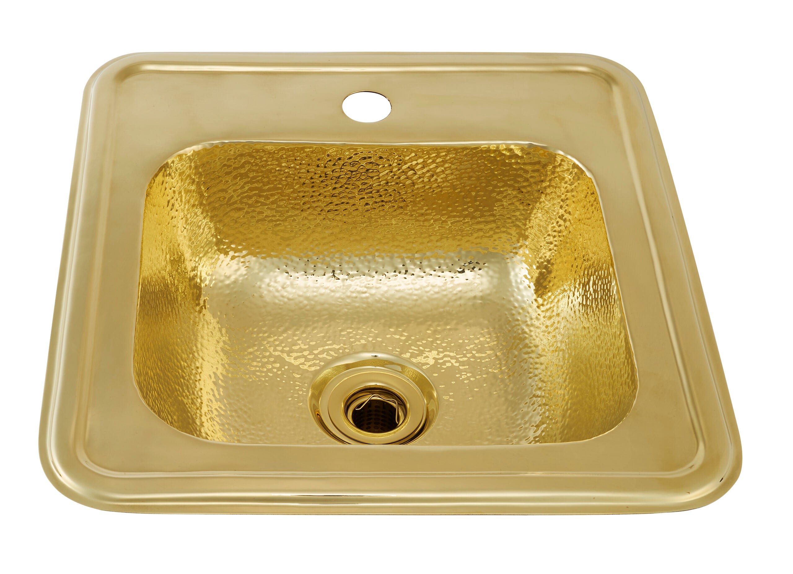 polished brass kitchen sink