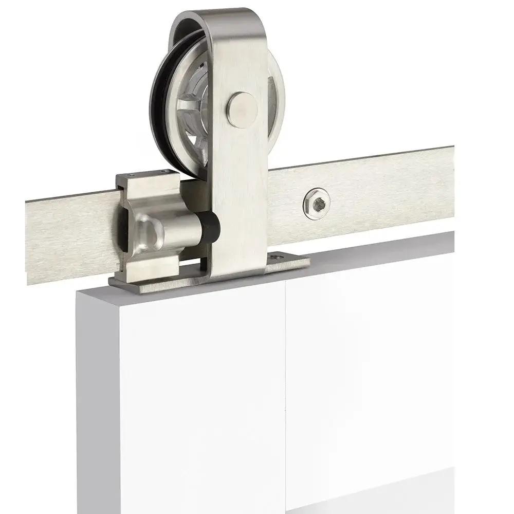 Emtek Classic Top Mount Track with Spoked Wheel and Classic Fastener by Emtek