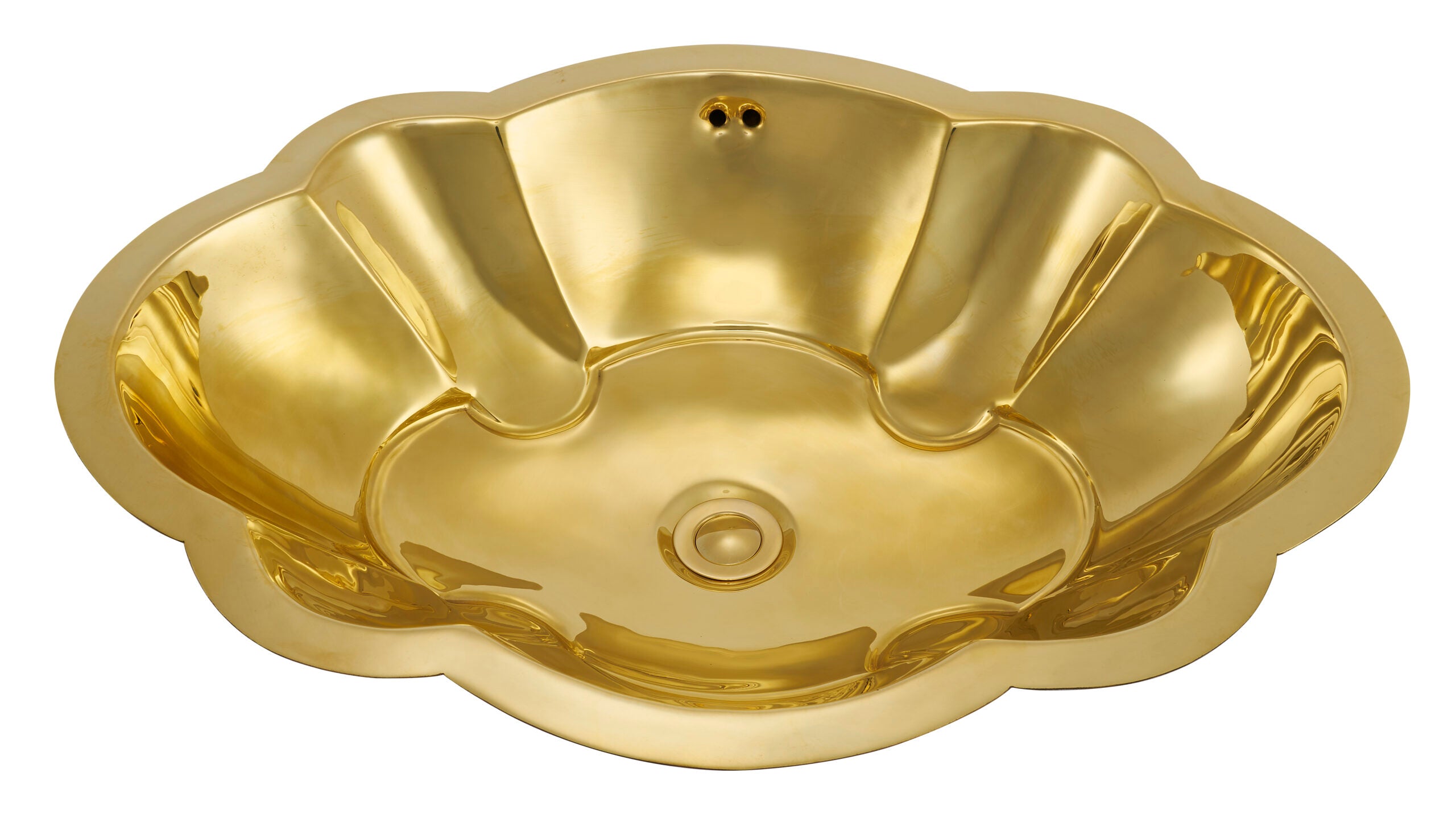 polished brass bathroom sinks