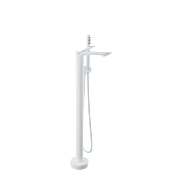 Baril Profile Floor-Mounted Tub Filler with Hand Shower