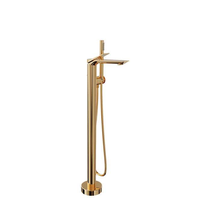 Baril Profile Floor-Mounted Tub Filler with Hand Shower