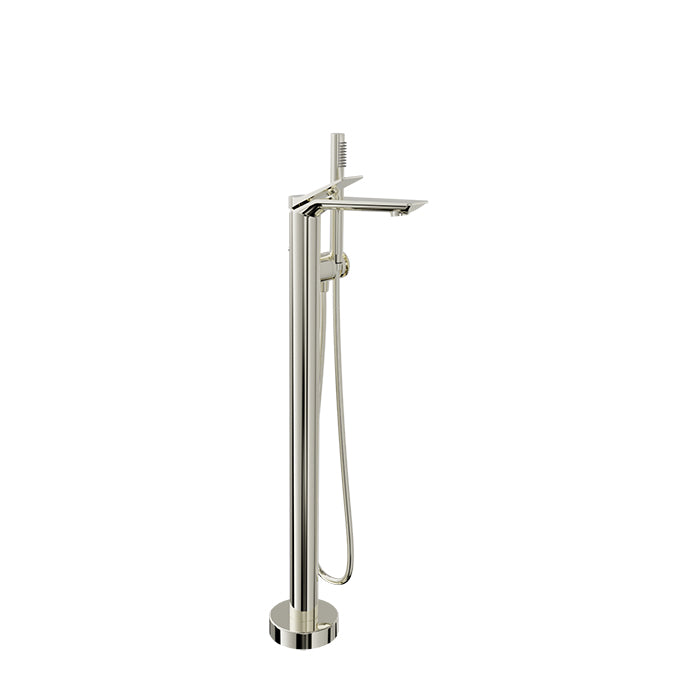 Baril Profile Floor-Mounted Tub Filler with Hand Shower