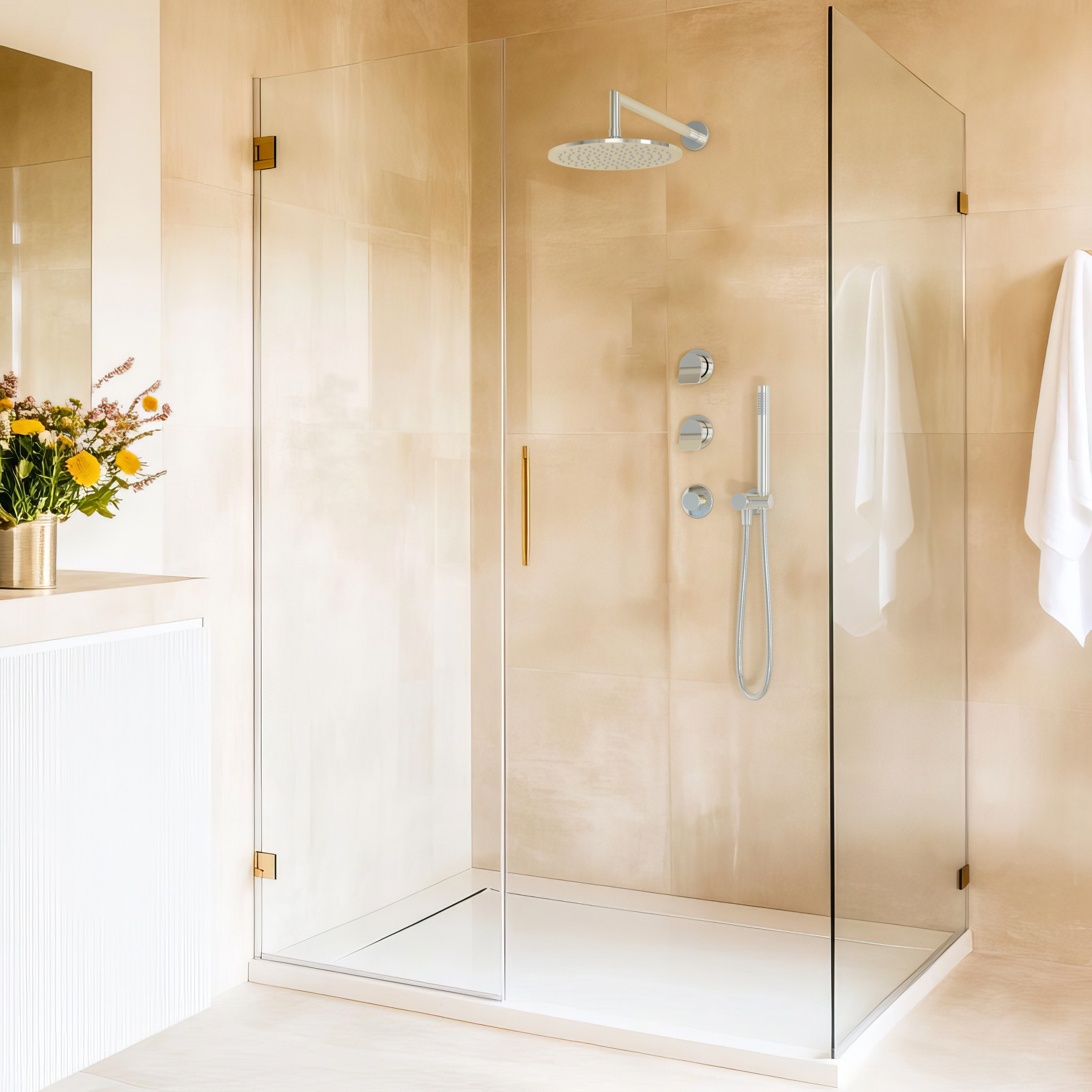 polished nickel hand shower