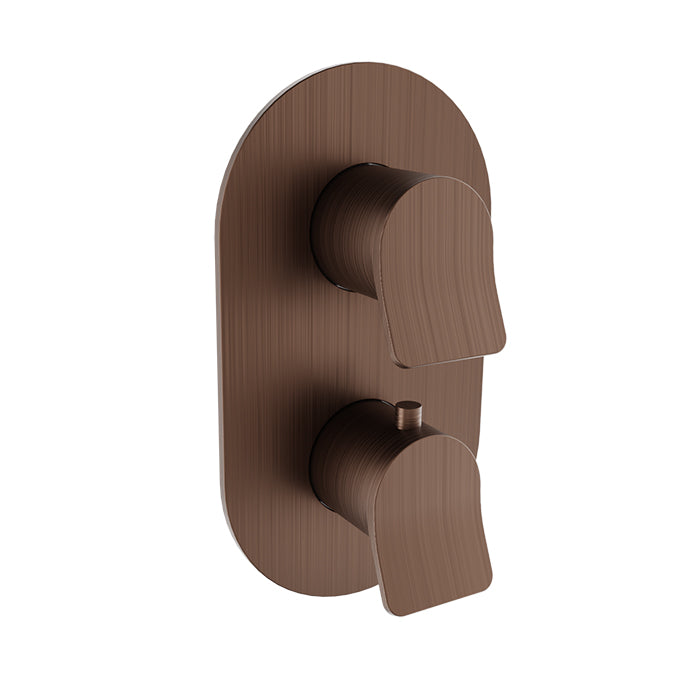 Baril Profile Complete Thermostatic Pressure Balanced Shower Control Valve with 2-Way Diverter - Shared Ports