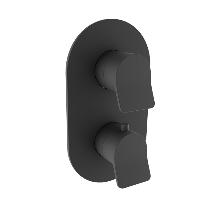 Baril Profile Complete Thermostatic Pressure Balanced Shower Control Valve with 3-Way Diverter - Non-Shared Ports