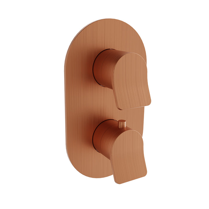 Baril Profile Complete Thermostatic Pressure Balanced Shower Control Valve with 3-Way Diverter - Shared Ports