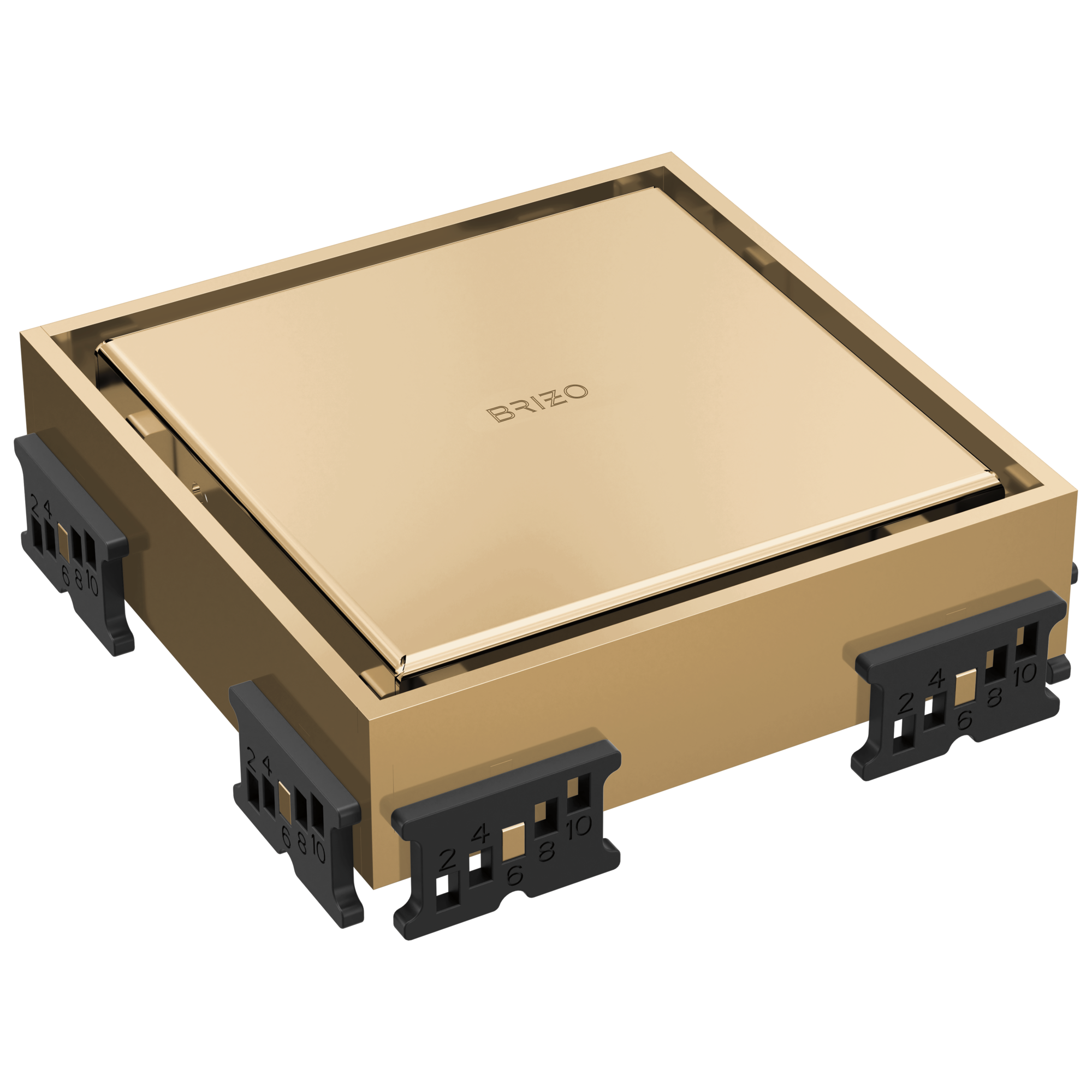 Brizo 4" Reversible Square Point Shower Drain