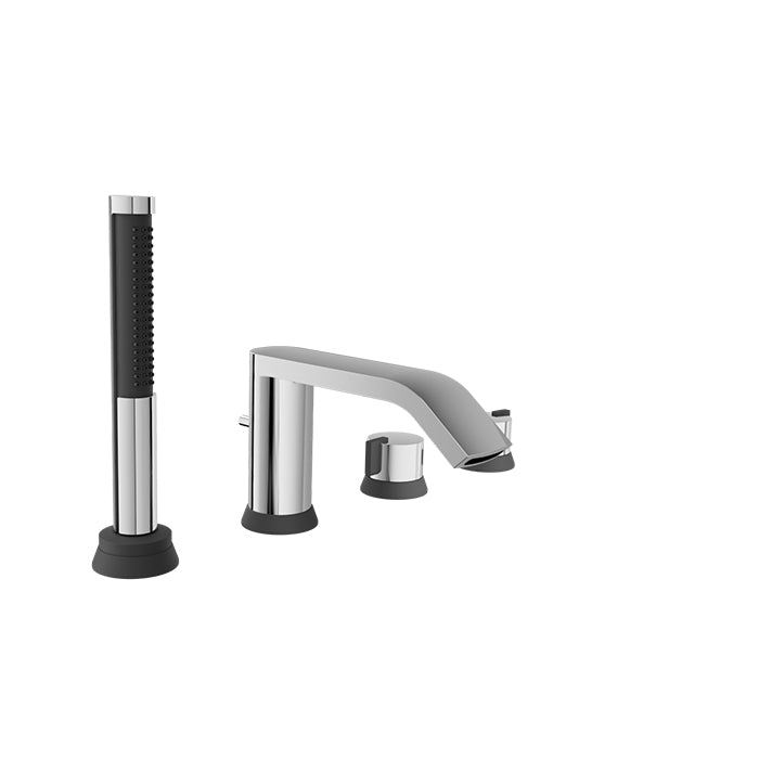 Baril Ma 4-Piece Deck Mount Tub Filler with Hand Shower