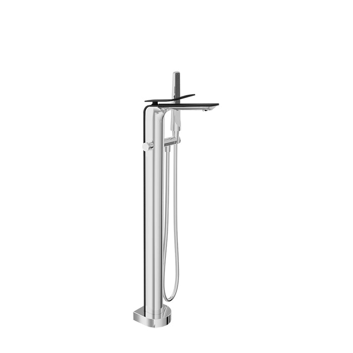 Baril Accent Floor-Mounted Tub Filler with Hand Shower