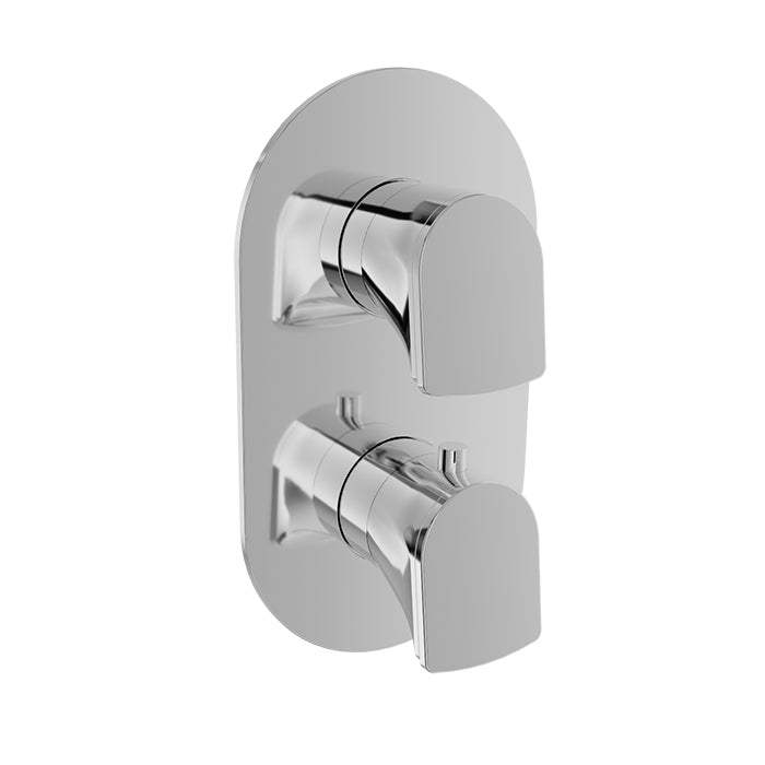 chrome thermostatic shower valve