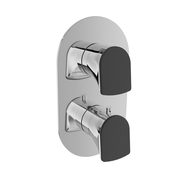 Baril Accent Complete Thermostatic Pressure Balanced Shower Control Valve with 3-Way Diverter - Non-Shared Ports