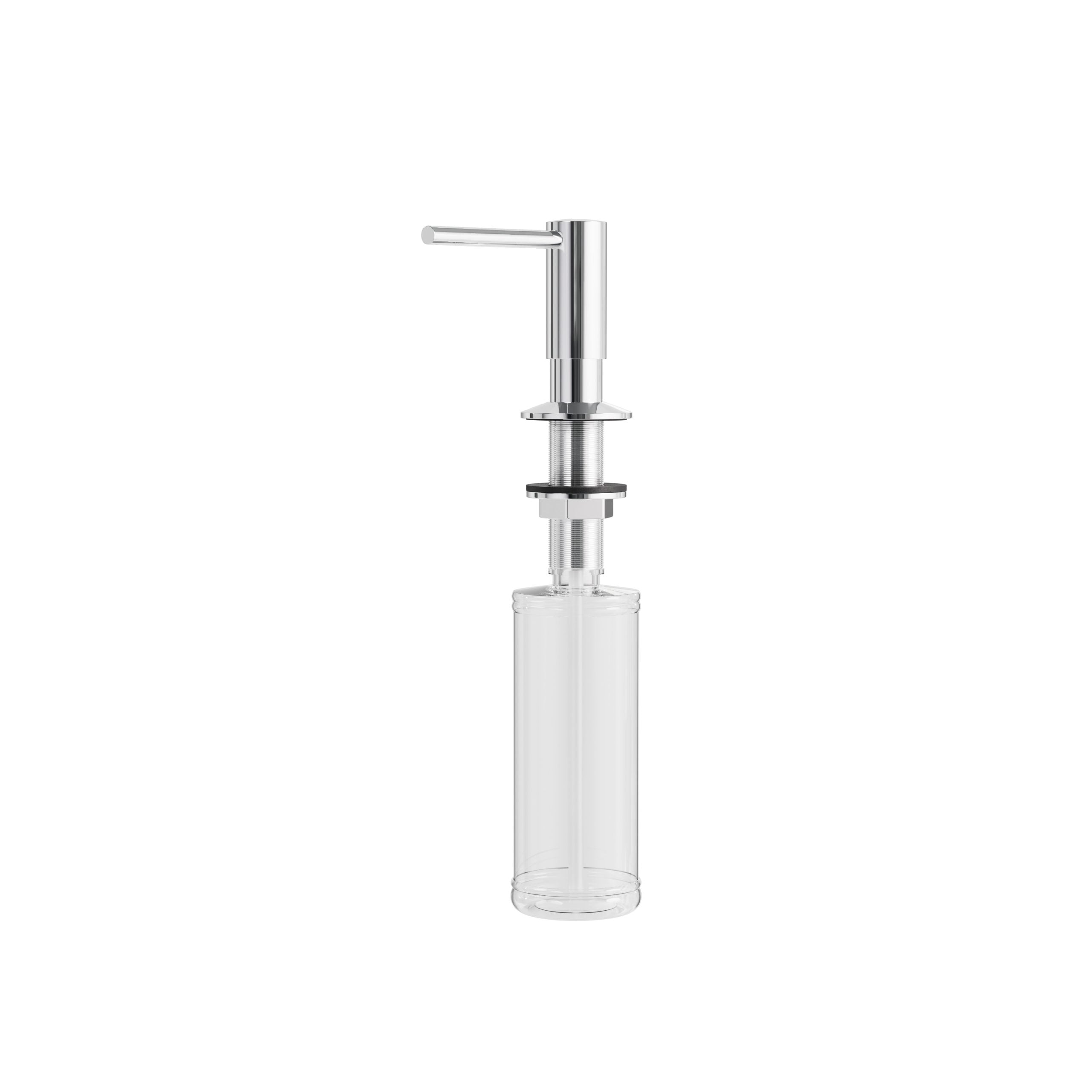 polished chrome soap dispenser
