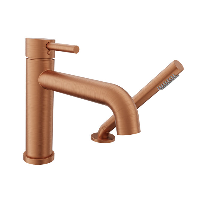 Baril Zip 2-Piece Deck Mount Tub Filler with Hand Shower