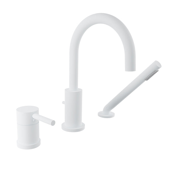 Baril Zip 3-Piece Deck Mount Tub Filler with Hand Shower