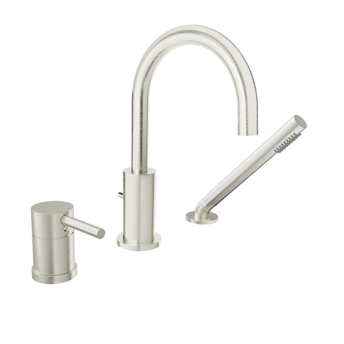 Baril Zip 3-Piece Deck Mount Tub Filler with Hand Shower