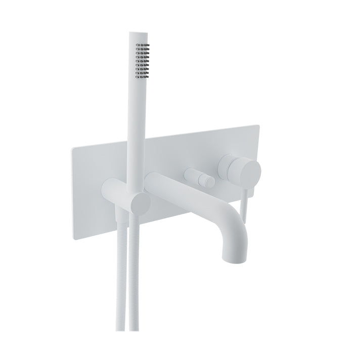 Baril Zip Wall Mounted Tub Faucet with Hand Shower