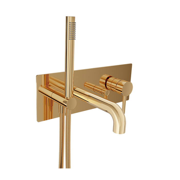 Baril Zip Wall Mounted Tub Faucet with Hand Shower