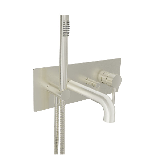 Baril Zip Wall Mounted Tub Faucet with Hand Shower