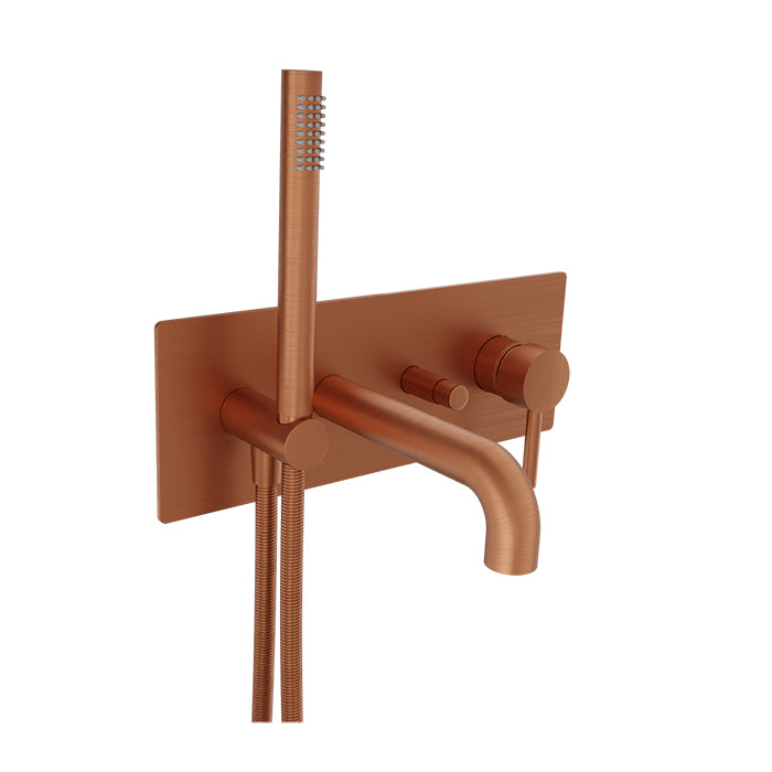 Baril Zip Wall Mounted Tub Faucet with Hand Shower