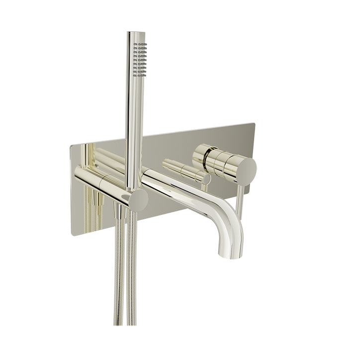 Baril Zip Wall Mounted Tub Faucet with Hand Shower