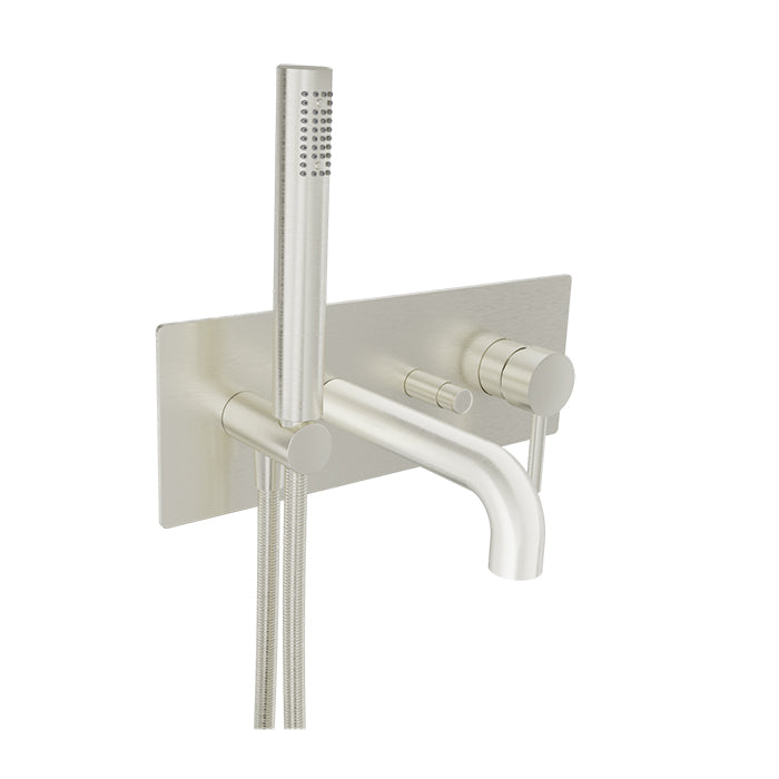 Baril Zip Pressure Balanced Wall Mounted Tub Faucet with Hand Shower